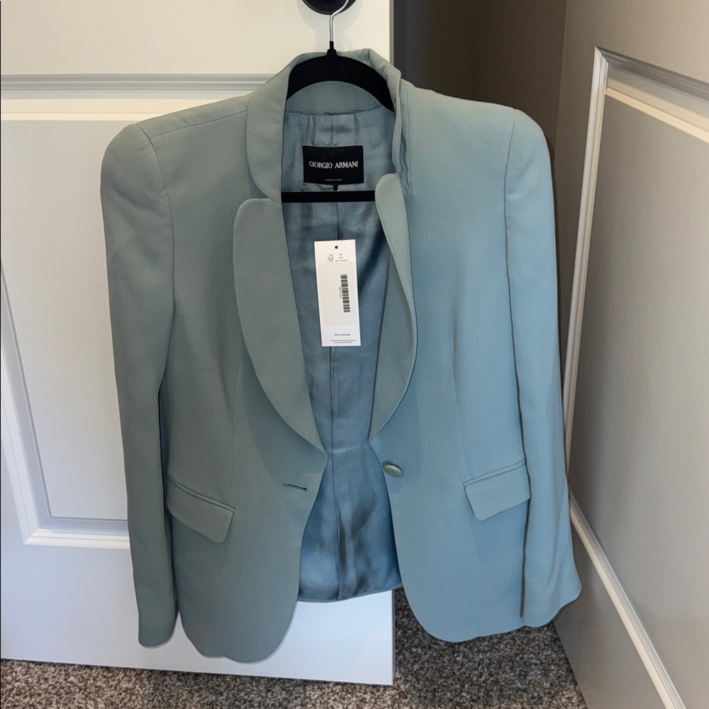 Giorgio Armani Women's Soft Blue Suit Jacket